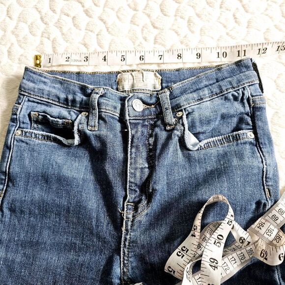 Free People distressed skinny jeans ripped denim 27 4 - Picture 5 of 7